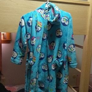 Blue kids penguin robe
